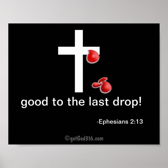 Pôster Largas de sangue gotGod316.com Cross (Frente)