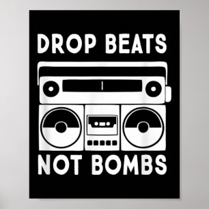 Poster Largas Não Bomba Músicos Anti-Guerra