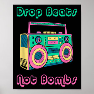 Poster Largas Não Bombas Contra Guerra