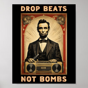 Poster Largas Não Bombas Contra Guerra