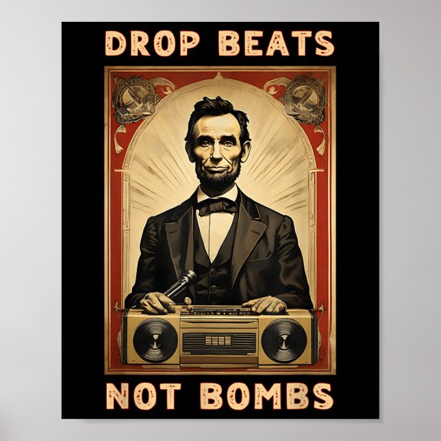 Poster Largas Não Bombas Contra Guerra (Frente)