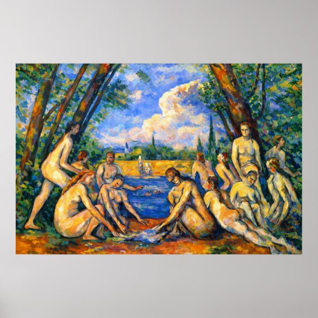 Poster Large Bathers by Paul Cezanne (Frente)