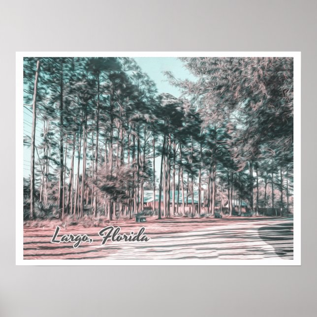 POSTER LARGO FLORIDA - JARDINS BOTÂNICOS (Frente)