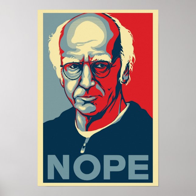 Poster Larry David NOPE (Frente)
