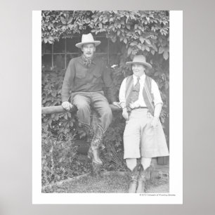 Pôster Larry Larom e uma mulher se posando.