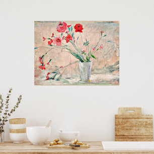 Poster Larsson - Cravos e Poppies