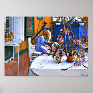 Pôster Larsson: Interior com um Cactus