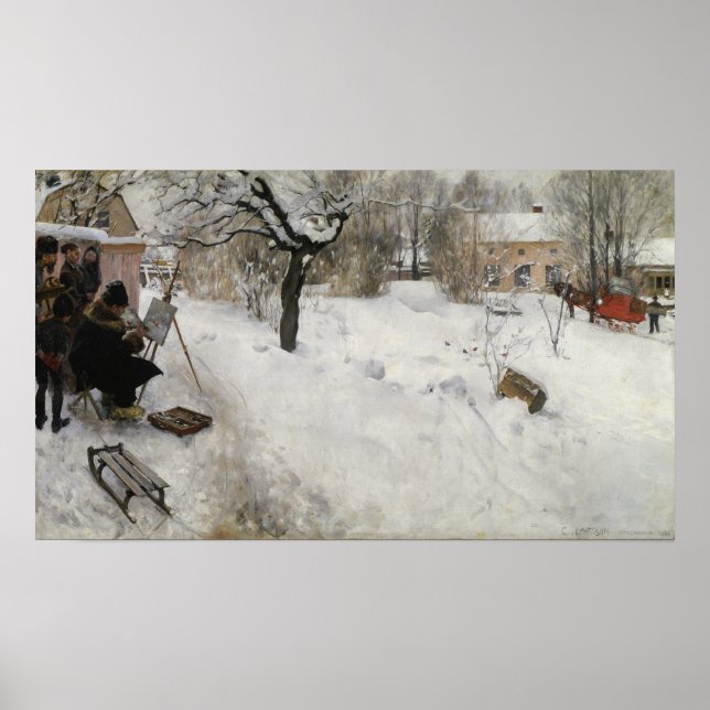 Poster Larsson - Motivo de Inverno (Frente)