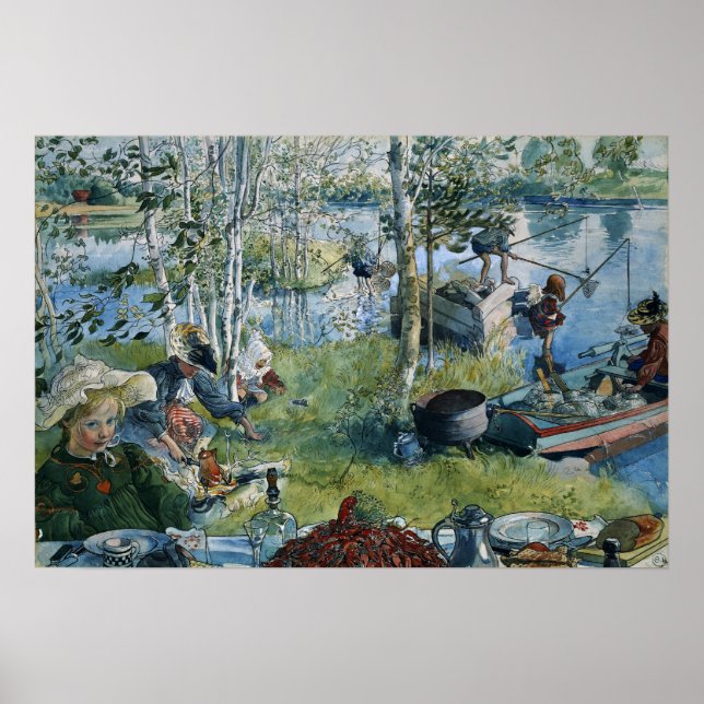 Poster Larsson - Pesca de Lagostim (De Uma Casa) (Frente)