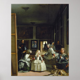 Pôster Las Meninas ou família de Philip IV, c.1656