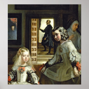 Pôster Las Meninas ou família de Philip IV, c.1656