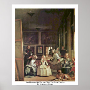 Pôster Las Meninas (retrato de auto com a família real)