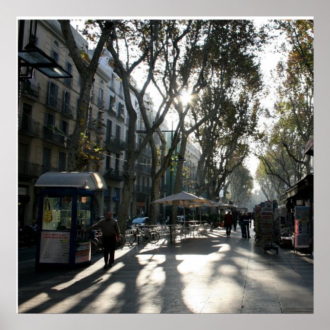 Poster Las Ramblas, Barcelona (Frente)