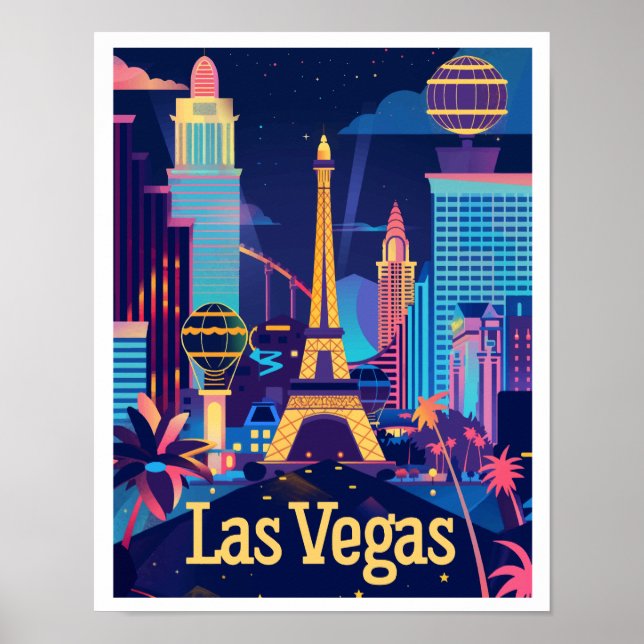 Poster Las Vegas - Cidade do Pinto Depois da Viagens vint (Frente)