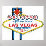 Pôster Las Vegas Honeymoon<br><div class="desc">Design retrô de Las Vegas</div>