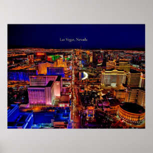Poster Las Vegas, linha do horizonte de Nevada