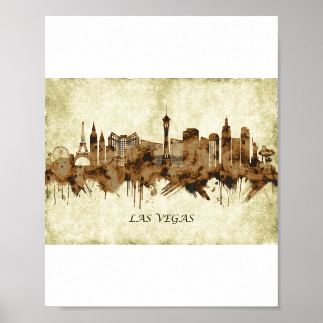 Poster Las Vegas Nevada Cityscape (Frente)