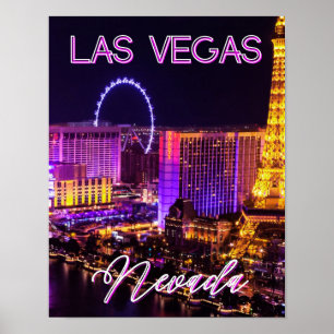 Poster Las Vegas Nevada Skyline