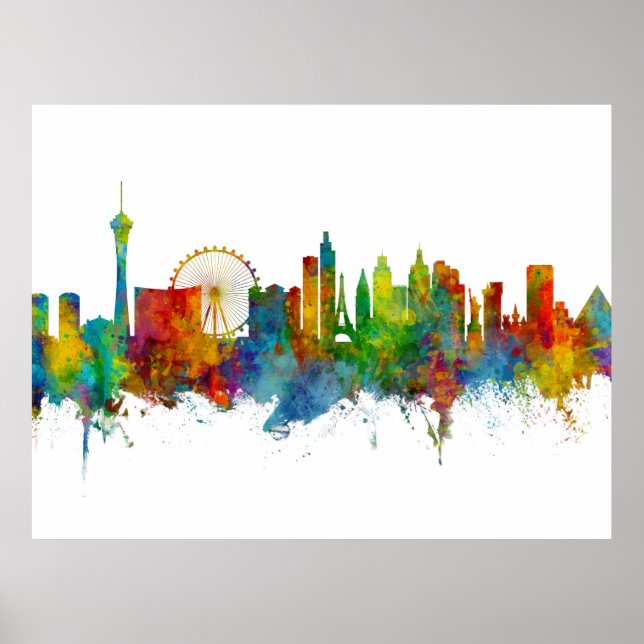 Poster Las Vegas Nevada Skyline (Frente)