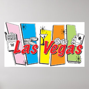 Pôster Las-Vegas-Retro