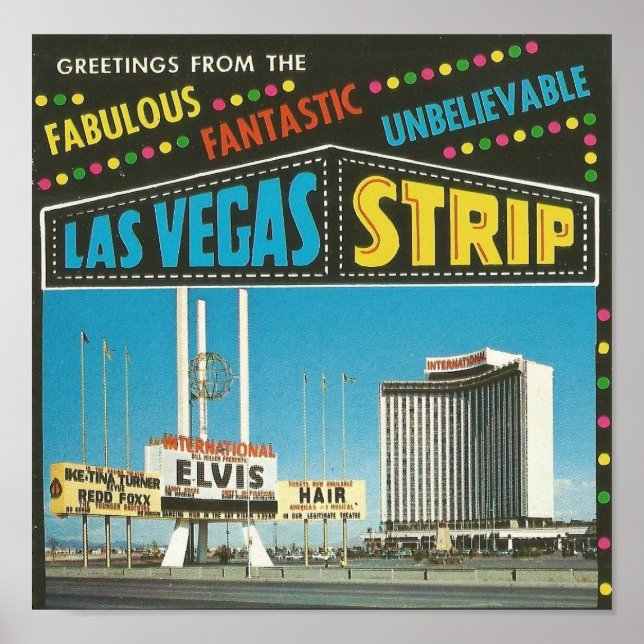 Poster Las Vegas Strip de 1960 (Frente)