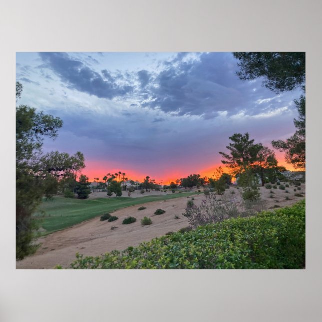 Poster Las Vegas Sunrise Over Desert Golf Course (Frente)
