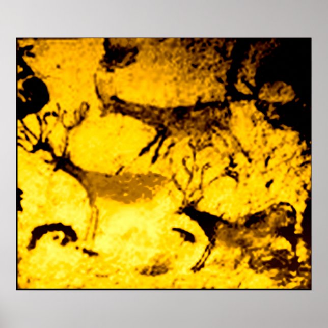 Pôster Lascaux Deer Herd (Frente)