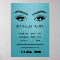 Lashes Makeup Artista Salon Horas de Abertura Teal