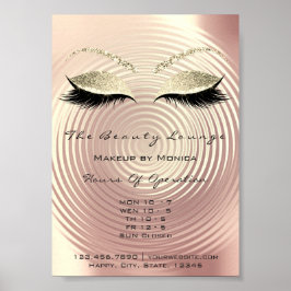 Pôster Lashes Studio Makeup Artist Glitter Beaut Salon
