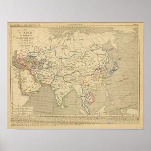 Pôster L'Asie, ap 1220 l'an JC
