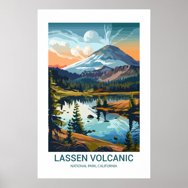 Poster Lassen Volcanic National Park California USA (Frente)