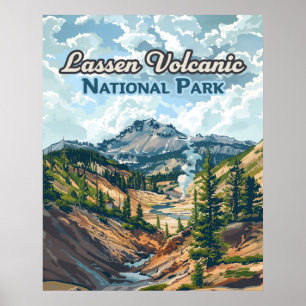 Poster Lassen Volcanic Park California Volcano