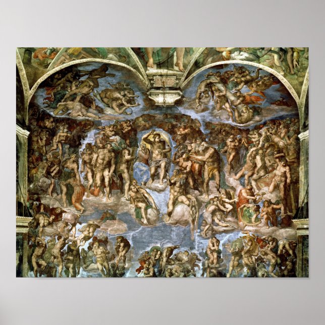 Pôster Last Judgement, from the Sistine Chapel, 1538-41 (Frente)