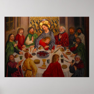Poster Last Supper - Heinrich Lutzelmann - c1485
