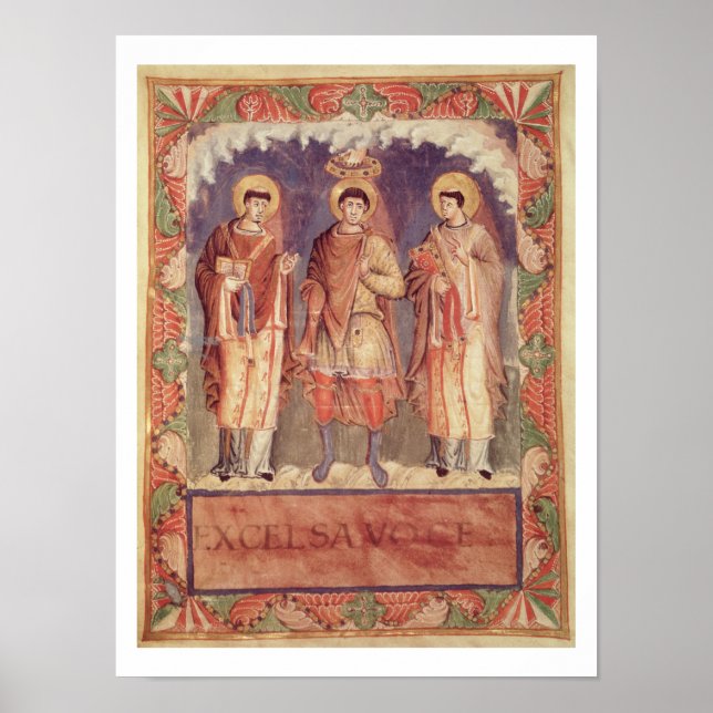 Pôster Lat 1141 fol.2v A coroação de Charles II (8) (Frente)