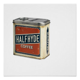 Pôster Lata de Café Antiga Halfhyde Coffee Company