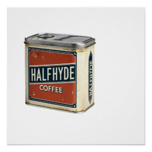 Pôster Lata de Café Antiga Halfhyde Coffee Company