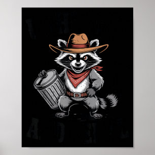 Poster Lata de Caubói de Guaxinim Selvagem e Desenfreado