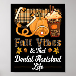 Poster Latão de Especiarias de Pumpkin de Vida Dentária e