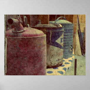 Poster Latas de Combustível Antigas