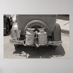 Pôster Latas de Leite, 1939. Foto Antiga