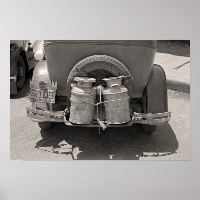 Pôster Latas de Leite, 1939. Foto Antiga (Frente)