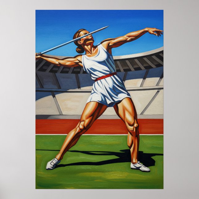 Poster L'ATHLÈTE AU JAVELOT (O Atleta Javelin) - Origi (Frente)