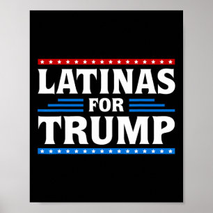 Poster Latinas Para Trump 2024 Eleições Mulheres Latina