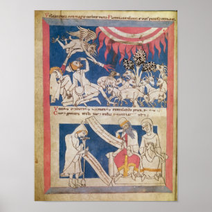 Pôster Latino 7253 15 675, f.4v: Trabalho que está sendo