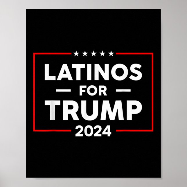 Poster Latinos Para Trump 2024 (Frente)