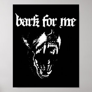 Poster Latre Para Mim Cão Feroz Estética Blackletter Tend