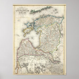 Poster Latvia, Estónia