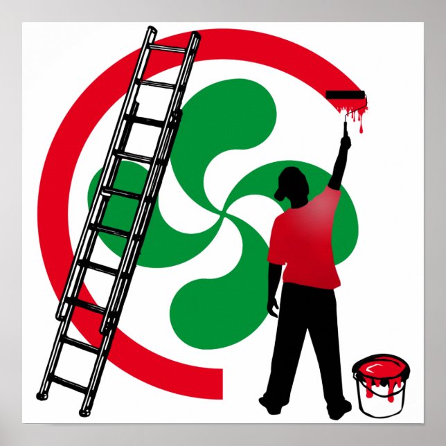 Poster Lauburu - croix basque (Frente)