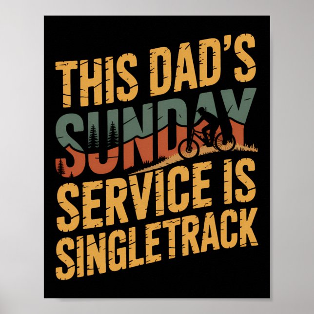 Poster Laughing At Every Climb Mountain Biking Dad  (Frente)